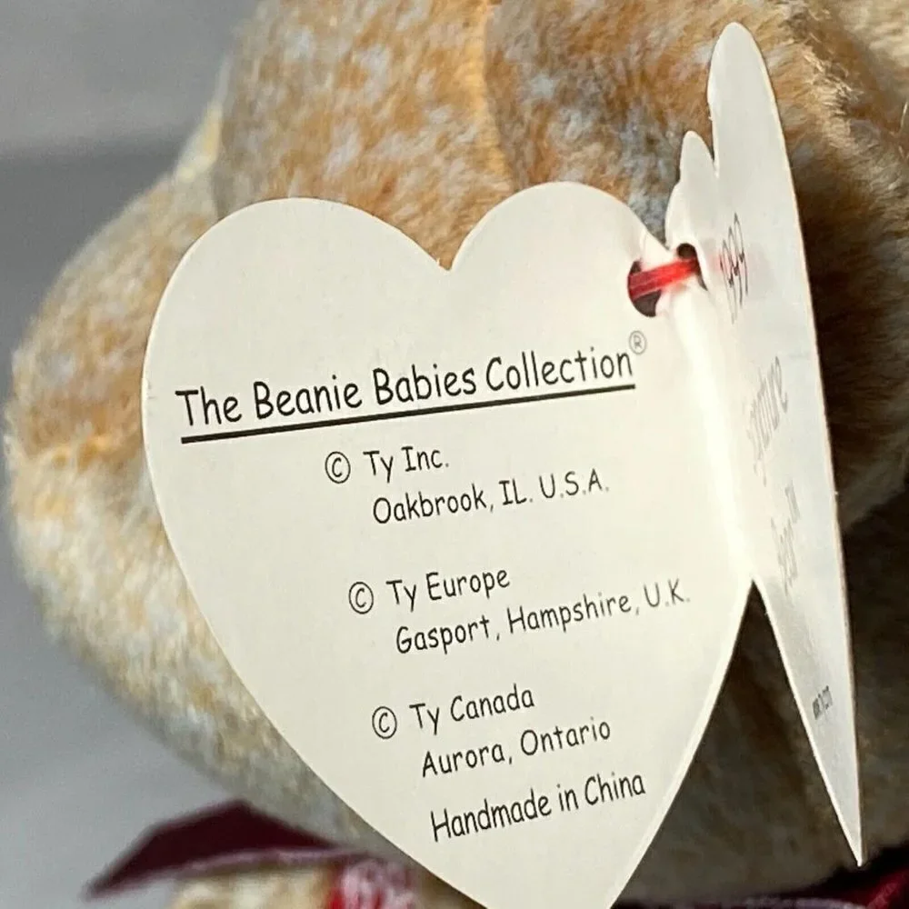 Ty Beanie‎ Baby 1999 Signature Bear Retire P.E. Pellets Tag Errors MWMT Rare Vtg